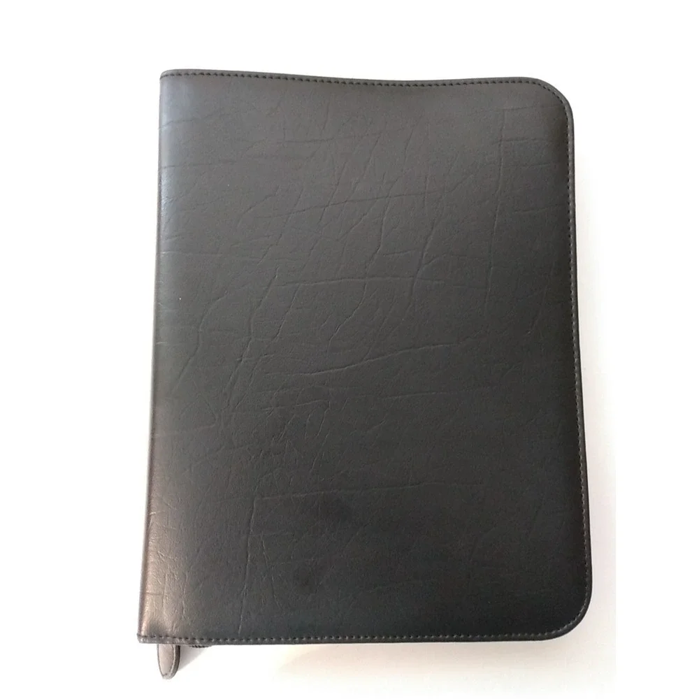 Day-Timer Black Zippered Planner Cover Organizer 8